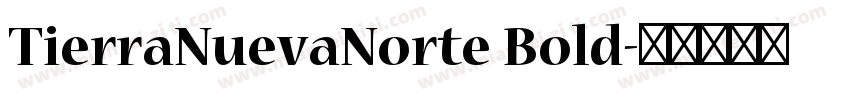 TierraNuevaNorte Bold字体转换